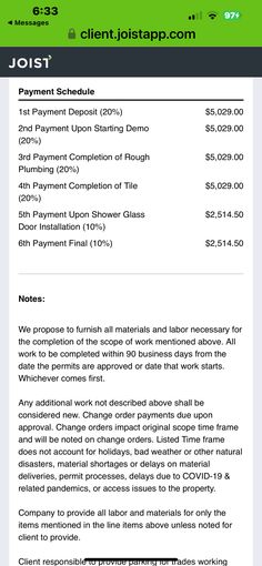 an iphone screen showing the payment form and payout details for various items on it