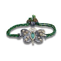 Emerald Butterfly Link Bracelet Luxury Handmade Ceremonial Bracelets, Artisan Braided Bracelet Gift, Luxury Adjustable Braided Jewelry, Traditional Handmade Green Braided Bracelets, Green Braided Bracelet Jewelry, Artisan Braided Jewelry Gift, Artisan Braided Jewelry For Gifts, Spiritual Braided Bracelet Jewelry, Handmade Adjustable Bracelet For Ceremonial Occasions