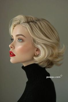 French Bob Fine Hair Blonde, French Bob Haircut Blonde, Retro Bob Hairstyles, French Beauty Aesthetic, French Hairstyles Short, Short Blond Haircut Women, 60s Bob Haircut, Red Head Hairstyles, French Bob Blonde