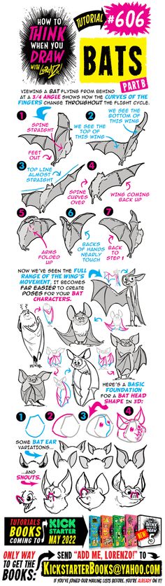 an image of how to draw cartoon bats