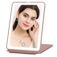 PRICES MAY VARY. 1.【Rechargeable CONTINUOUSLY WORK FOR 1.3HOURS】: The beauty Travel led Light up mirror is built-in 1000mAh rechargeable Lithium battery, continuously works for up to 1.3 hours after fully charged, no need to charge frequently any more, convenient for you to take for travelling. The portable light up mirror for makeup can be charged through USB by powerbank, PC, etc. Soft pads at the bottom makes the travel mirror stands stably by itself on countertop. 2.【3 Color Lights Portable Makeup Vanities, Travel Vanity, Vanity Planet, Mirrors For Makeup, Travel Makeup Mirror, Color Lighting, Makeup Vanity Mirror, Beauty Mirror, Lighted Vanity Mirror