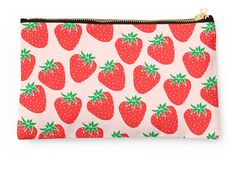 Vibrant double-sided prints on polyester canvas pouch. Fully lined for durability. Available in 3 sizes. Perfect to use as a coin purse, clutch, pencil case, or toiletries bag. Cute Strawberry pattern on pink background Pink Pencil Pouch For Everyday, Pink Zipper Pouch Pencil Case, Pink Zipper Pouch Pencil Case For Personal Use, Pink Pencil Case With Zipper Closure, Pink Rectangular Pouch With Pen Holders, Pink Pencil Zipper Pouch, Pink Pencil Cosmetic Bag With Zipper, Rectangular Pink Pouch With Pen Holders, Pink Pencil-shaped Cosmetic Bag With Zipper