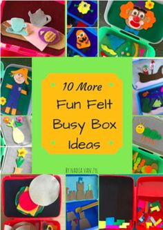 the 10 more fun felt busy box ideas for kids to use in their playroom