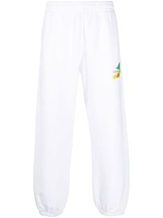 Indulge in the ultimate comfort and style with these luxurious jersey sweatpants. Crafted with the finest 100% cotton, these sweatpants offer a soft and breathable feel that's perfect for all-day wear. The elasticated ankle cuffs provide a modern and sleek silhouette, while the two side pockets and one back pocket offer convenient storage for your essentials. Whether you're lounging at home or running errands in the city, these jersey sweatpants are a must-have addition to your designer wardrobe White Closets, Off White Sweatpants, Slim Sweatpants, White Sweatpants, Street Style Aesthetic, Off White Mens, Cotton Sweatpants, White Trousers, Printed Joggers