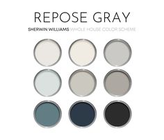 the color scheme for sherylin williams's white - house color scheme, repose