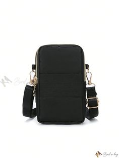 Bird in Bag - Multi-functional Phone Bag: Stylish Letter Decor Crossbody Clutch with Headphone Port and Credit Card Slots – Lightweight and Durable for Business, Work, Travel, and More - Perfect Gift for Teachers Day, Birthday, Anniversary, or Valentines Day - Ideal for Women, White-Collar Workers, and Black Friday Shoppers Functional Black Portable Phone Bag, Black Rectangular Phone Bag For Personal Use, Black Crossbody Phone Bag, Multifunctional Rectangular Phone Bag, Black Phone Bag With Removable Pouch For Personal Use, Black Phone Bag Pouch For Personal Use, Black Pouch Phone Bag For Personal Use, Black Multifunctional Rectangular Phone Bag, Functional Portable Phone Shoulder Bag