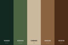 the color palette is brown, green, and beige with some dark colors on it