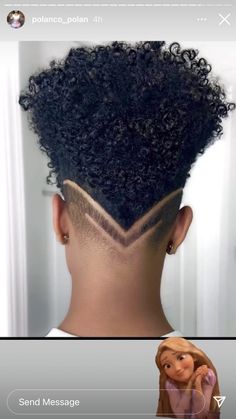 Tapered V Haircut, Womens Undercut Designs, Undercut Hairstyles Women Black, Undercut Afro, Womens Undercut, Andis Clippers