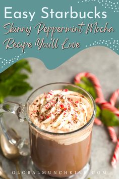 Indulge in the irresistible taste of this homemade Starbucks Skinny Peppermint Mocha recipe. It's quick, simple, and perfect for cozy evenings! Peppermint Mocha Recipe, Homemade Starbucks, Starbucks Holiday Drinks, Mocha Recipe, Starbucks Diy, Diy Recipe, Coffee Drink Recipes, Peppermint Mocha, Kid Friendly Trips