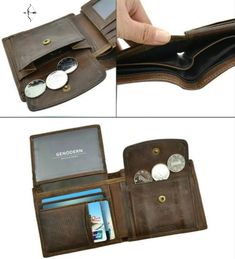 GENODERN Cow Leather Men Wallets with Coin Pocket Vintage Male Purse RFID Blocking Genuine Leather Men Wallet with Card Holders Wallet With Coin Pocket, Men Wallet, Leather Wallet Mens, Card Holders, Wallet Men, Cow Leather, Smart Shopping, Leather Men, Wallets