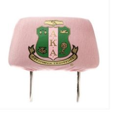 Car seat headrest cover is printed with full color shield on front and 3 letters on back. The back-side contains a pouch for extra storage. Alpha Car, Alpha Kappa Alpha Clothing, Alpha Kappa Alpha Paraphernalia, Aka Sorority Gifts, Pink Car Seat, Sorority Art, Headrest Cover, Skee Wee, Sorority Jewelry