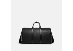 Gotham Duffle | COACH® Elegant Textured Leather Business Duffle Bag, Elegant Business Duffle Bag With Textured Leather, Elegant Textured Leather Duffle Bag For Business Trips, Elegant Black Formal Duffle Bag, Elegant Black Duffle Bag For Formal Occasions, Classic Formal Bags With Leather Trim, Elegant Textured Leather Duffle Bag For Formal Occasions, Elegant Textured Leather Duffle Bag, Formal Textured Leather Duffle Bag