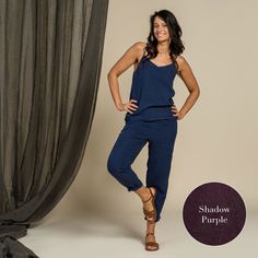 Set includes Kim slip top & Dakota high-rise pants.Getting dressed is hard, but with this easy to throw on two-piece set of our Dakota pants and Kim slip top might just be the thing you need. Crafted from naturally temperature-regulating and incredibly luxurious against the skin 100% Linen, this matching co-ord is pretty much designed to be worn as it is, which is what makes them easy to style. Our slip top has a delicate v-neckline and is cut in slight flare shape to be worn floaty. As for the Blue Linen Trousers, Dinner Party Outfits, Quoi Porter, Slip Top, Chic Sandals, Getting Dressed, Linen Style, Linen Blouse, Linen Trousers