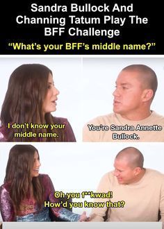 two people are talking to each other with the caption saying, what's your eff middle name?