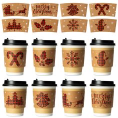 PRICES MAY VARY. What You Will Get: Contains 40 pieces Christmas theme coffee cup sleeves, with 8 different styles, sufficient quantity can easily meet your party usage and replacement needs. Quality Material: These cup sleeves are made of quality and reliable corrugated and kraft paper, which are wear-resistant, thick and heat-resistant, you can use them with confidence. Wide Usages: Ideal for hot and cold beverage, such as coffee, tea, cocoa, hot chocolate, cappuccino, ice water, etc., and is Hot Chocolate Cocoa, Chocolate Cappuccino, Christmas Cups, Cup Sleeves, Coffee Cup Sleeves, Holiday Cups, Paper Coffee Cup, Ice Water, Holiday Coffee