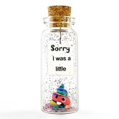 PRICES MAY VARY. 🎁 APOLOGY GIFTS for your girlfriend or boyfriend with a sorry card inside a tiny bottle. Cute, funny, and customizable piece of decor to present to anyone. 💡 BEST WAY TO SAY "Forgive Me" to your special ones: wife, husband, mom, dad, daugter, son, family member, friend, or colleague. Pick our "Sorry I was a little ..." bottle or add your own personal message. ✂️ UNIQUE HANDCRAFTED I'M SORRY GIFT: tiny glass bottle with a funny pile of poo inside and a meaningful card attached. Apology Gifts For Boyfriend, Sorry Card, Im Sorry Gifts, Apology Cards, Im Sorry Cards, Apology Gifts, Sorry Gifts, Her And Him, Color Crafts