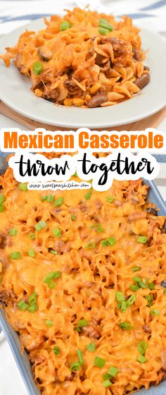 this mexican casserole has been made with ground beef and cheese