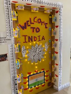 School Cultural Festival Ideas, Diwali Classroom Door Decoration, International Day At School Ideas India, Indian Culture Theme Decoration, Gujarat Theme Decoration, India Classroom Display