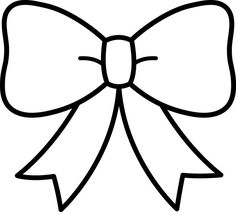 a black and white bow clip art