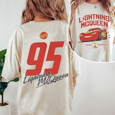 Lighting Mcqueen Halloween Costumes, Disney Cars Birthday Shirt, Lightning Mcqueen Shirt, Mcqueen Costume, Lightning Mcqueen Costume, Mcqueen Outfit, Cars Tshirt, Disney Themed Outfits, Cars Land