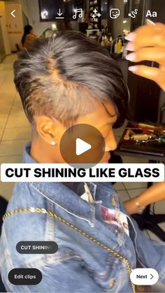 Black Girls Pixie Hairstyles, Short Hair Styles With Shaved Sides, Pixie Hairstyles For Thinning Hair, Shaved Side Pixie Cut, Short Natural Pixie Cut, Straight Hair Edges, Female Undercut Designs, Quick Weave On Short Hair, Short Hair Older Women Over 50 Simple