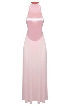 Halter A Line Maxi Dress Pink DESIGN: Color: Pink Mock neck Sleeveless A-line design Concealed zipper at back Gentle Dry Clean Only Length: Maxi MATERIAL: Polyester + Cotton + Silk Delicate sewing and hemming by durable needle lockstitch machine. YKK zipper (known as the most durable and reliable zippers manufactured today). To maintain the beauty of your garment, please follow the care instructions on the attached label. Colour may vary due to lighting on images. The product images (without model) are closest to the true color of the item.     * Order one size up for a relaxed fit. * Pay special attention on measurements to ensure proper fit. * If you are between two sizes the larger one is recommended. Spring Bias Cut Stretch Dresses, Spring Stretch Bias Cut Dress, Fitted Sleeveless Bias Cut Dress, Pink Stretch Dresses With Back Zipper, Pink Stretch Dress With Back Zipper, Summer High Neck Dress With Back Zipper, High Neck Summer Dress With Back Zipper, High Neck Dresses With Back Zipper For Summer, Stretch Halter Neck Slip Dress