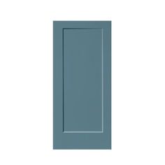 an image of a blue door on a white background with the bottom panel painted in light blue