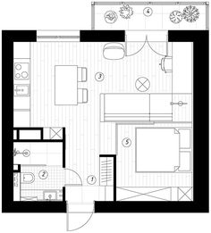 the floor plan for a small apartment