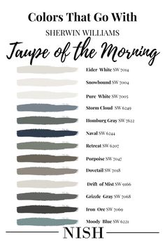 the colors that go with sheryln williams's tape of the morning, including blue