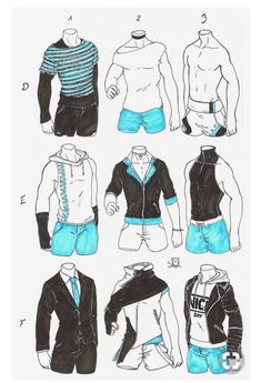 an image of men's clothing sketches