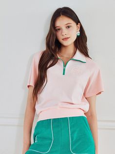 Composition : See detailed pageCountry of Origin : Indonesia Pink Crew Neck Top For College, Casual Pink Top For College, Sporty Pink Tops For College, Pink Short Sleeve Casual Sweatshirt, Casual Pink Short Sleeve Sweatshirt, Pink Sweatshirt, Half Zip, Zip Ups, Top Outfits