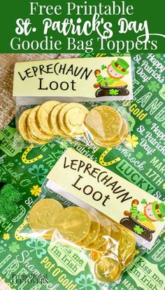 free printable st patrick's day goodie bag toppers for leprechaun loot