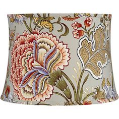 a decorative lamp shade with flowers on it