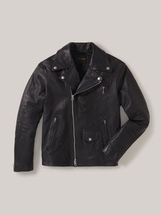 Black Leather Bruiser Moto Jacket – Buck Mason Buck Mason, Field Jacket, Leather Moto Jacket, Camping Shirt, Leather Jacket Men, Cut Shirts, Moto Jacket, Lambskin Leather, For Today