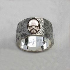 Skull ring Men, 925 Sterling Silver Wide Ring, Pirate ring, Classic Halloween ring, Skull head with band ring, Punk Halloween Party Ring Gift - Gift- Christmas, new year, valentine's day, engagement, Wedding, Birthday, anniversary, Party Item Details Handmade item Ring Name :- Skull Ring Materials: 925 Sterling Silver Adjustable:- No Raw stone: No Band color: Silver Stamp :- 925 This ring 925 Sterling Silver features a beautiful Wide Band Ring . This ring size in 4 to 14 us Pirate Ring, Punk Halloween, Bloodstone Ring, Mens Ring Designs, Halloween Ring, Silver Skull Ring, Valentine Ring, Rutilated Quartz Ring, Ring Name