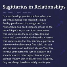 the words sagitrus in relationships are written on a blue background