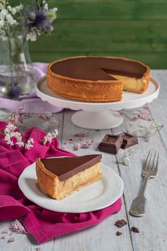 a piece of cake sitting on top of a white plate