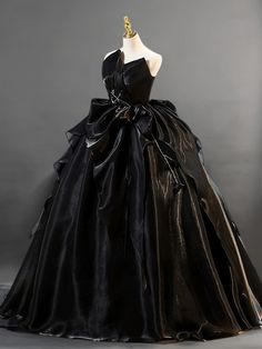 Embrace the allure of gothic elegance with our Gothic Black Wedding Dress, a striking creation that blends timeless beauty with a touch of dramatic flair. This black strapless ball gown is a masterpiece of design, featuring a sleek, form-fitting corset that accentuates your curves while providing a stunning silhouette.