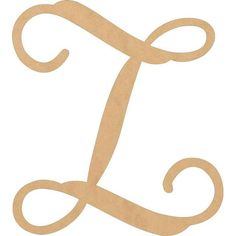 the letter l is made out of cardboard and has swirly lines on it's sides