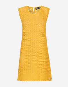 Short mesh-stitched crochet dress: Yellow 5-gauge knit Removable slip dress Button fastening at the back of the neck The piece measures 76 cm from the shoulder seam on a size IT 40 The model is 175 cm tall and wears a size IT 40 Made in Italy Crochet Short Dresses, Printed Satin Dress, Short Satin Dress, Halterneck Mini Dress, Dresses Yellow, Color Dresses, Yellow Mini Dress, Woman Dresses, Chiffon Dress Long