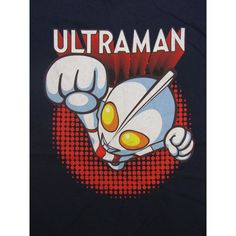 Your child can take on the world with this officially licensed Ultraman t-shirt! Featuring a fun and playful chibi-style Ultraman graphic along with the show's iconic title logo, this tee is sure to be a hit with kids of all ages. The navy blue color is perfect for any outfit, while the 100% cotton material makes it comfortable for all-day wear. With short sleeves and a classic crew neck, this t-shirt is perfect for any occasion. And best of all, it's machine washable for easy care. Add this awe Blue Anime Print Tops For Fan Merchandise, Character T-shirt With Graphic Print And Crew Neck, Character Graphic Print T-shirt With Crew Neck, Pop Culture Blue T-shirt With Character Print, Chibi Style, Navy Blue Shorts, Navy Blue Color, Crew Neck Tee, Blue Shorts