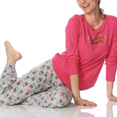 Stay Warm And Cozy With This Super-soft Pj Set. Features A Super Soft Jersey Material And A Tagless Label For Maximum Comfort., Top: Roundneck. Long Sleeves. Pullover-style Pants: Elasticized Waist Pull-on Style On-seam Pants Pockets 92% Polyester 8% Spandex.machine Wash Top, About 26"" From Shoulder To Hem Inseam, About 29.5"" Colour: Cabaret Bath Spa, Style Pants, Pyjama Set, Cabaret, Pj Sets, Pullover Styling, Stay Warm, Warm And Cozy, Pajama Set