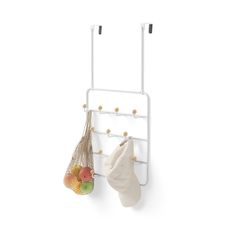 Over The Door Hooks | color: White-Natural How To Store Scarves, Dorm Room Furniture, Over The Door Hanger, Over The Door Organizer, Door Rack, Over The Door Hooks, Hanging Closet, Door Organizer, Door Hooks