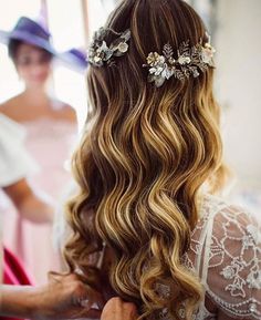 Wedding Hair Down, Good Hair Day, Wedding Beauty, Down Hairstyles, Hair Day, Hair Goals, Bridal Hair, Headpiece, Blonde Hair