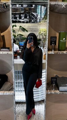 Black And Red Classy Outfit, Long Dress Dinner Outfit, Going Out Modest Outfits, Shishabar Outfit, Concert Dress Outfit Night, Black Elegant Outfit Classy Chic, Classy Outfit Black Women, Church Winter Outfit Sunday, So Kate Louboutin Outfit