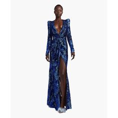 Jac Cobalt | NARCES | Wolf & Badger Summer Maxi Dresses, Sequin Wrap Dress, Shimmery Fabric, Mesh Gown, Aqua Dress, Stunning Gowns, Summer Maxi, Feminine Aesthetic, Bridal Designs