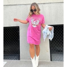 100% Cotton Oversized T-Shirt Shift Dress Model Is Wearing Small Color: Magenta Runs Large Length 34" Model Measurements: Weight 150 Lbs, 5’2”, Size 6, Bust 35”, Waist 28”, Hips 37”, Bra Size 34d Fitted Knee Length Dress, Beaded Party Dress, Gold Bridesmaid Dresses, 150 Lbs, Color Magenta, Ponte Dress, Corduroy Dress, Sleeveless Floral Dress, Lulu Dresses