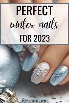 Nail Inspo For Winter, Glam Birthday Nails, Trending Winter Nails, Beautiful Acrylic Nails, Trendy Winter Nails, Christmas Nail Designs Acrylic, Blue Christmas Nails, Glam Birthday, Blue And Silver Nails