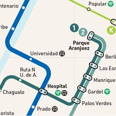 a map showing the location of several major metro stations in latin america, including barcelona and madrid