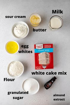 ingredients needed to make an egg white cake